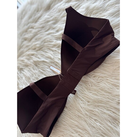Skims Wireless Push Up Plunge Bra Cocoa Size 42DD - Picture 5 of 7